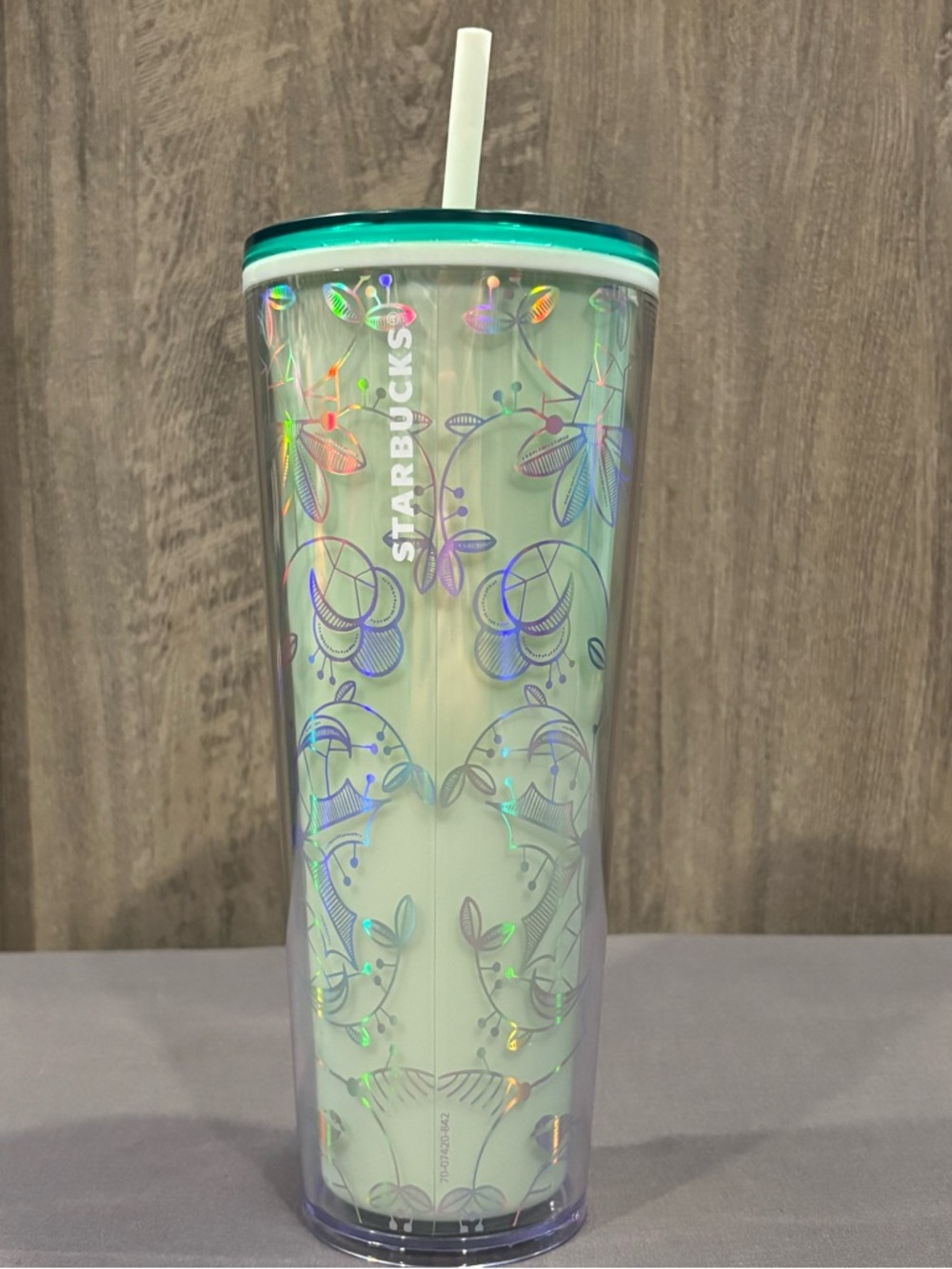 Starbucks 2022 Holiday Woodland Mint Color Changing Venti Tumbler 24oz Cold Cup